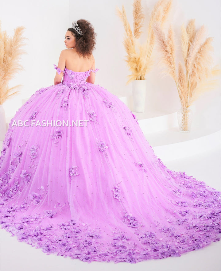 3D Floral Quinceanera Dress by House of Wu 26024