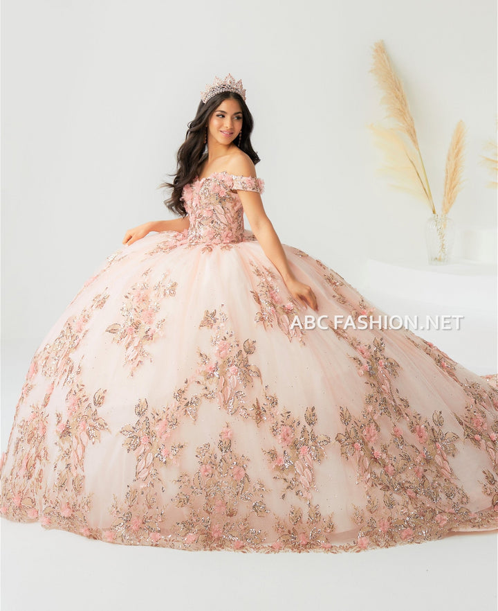 3D Floral Quinceanera Dress by House of Wu 26027