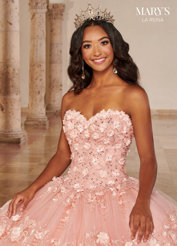 3D Floral Quinceanera Dress by Mary's Bridal MQ2145