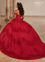 3D Floral Quinceanera Dress by Mary's Bridal MQ2145