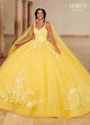 3D Floral Quinceanera Dress by Mary's Bridal MQ2148