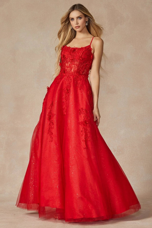 Jackie jon sleeveless beaded bodice formal gown sale