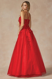 3D Floral Sleeveless Corset Gown by Juliet 285