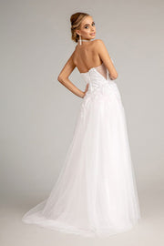 3D Floral Strapless Wedding Gown by Elizabeth K GL3010