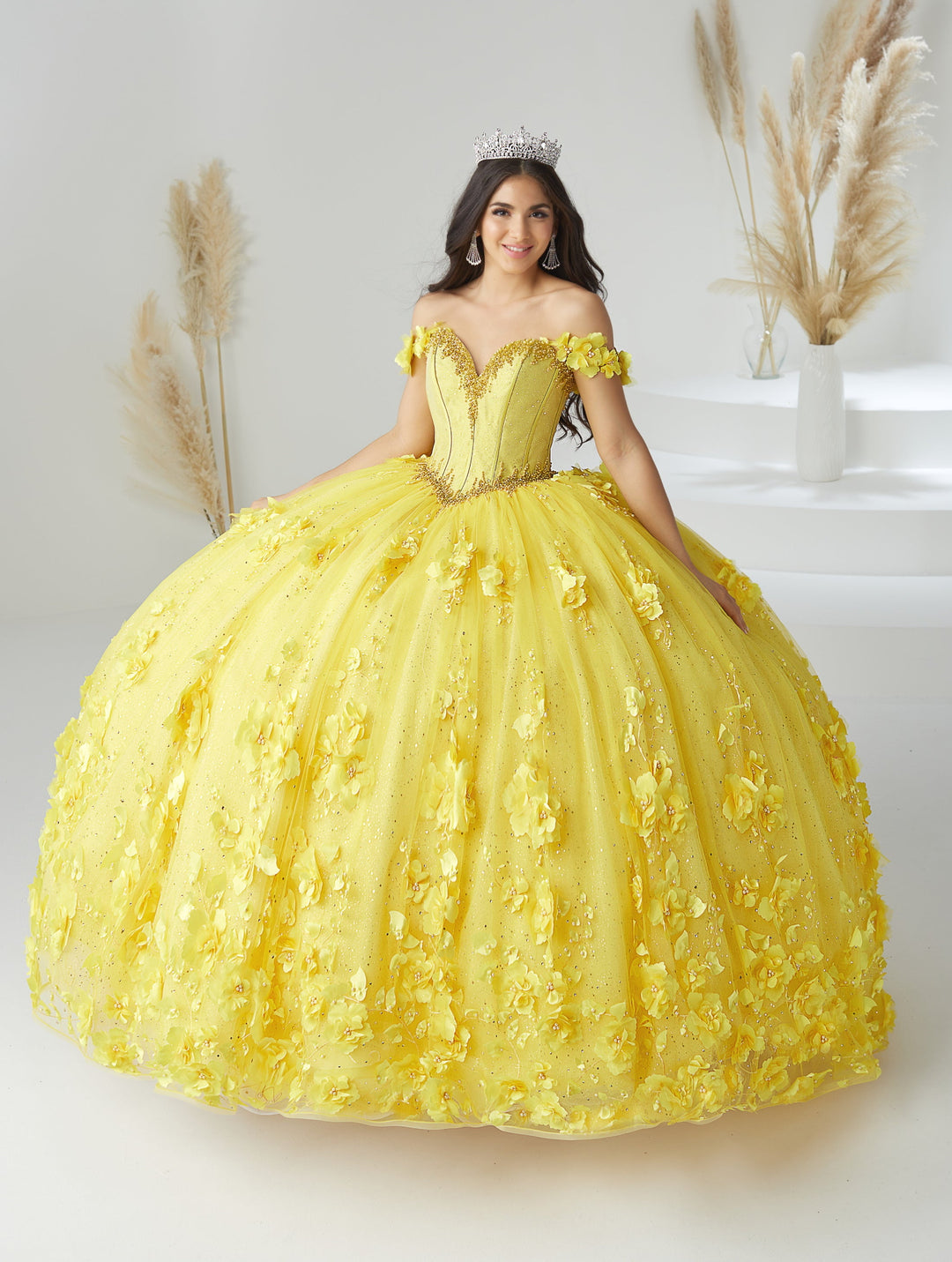 3D Floral Tulle Quinceanera Dress by House of Wu 26950