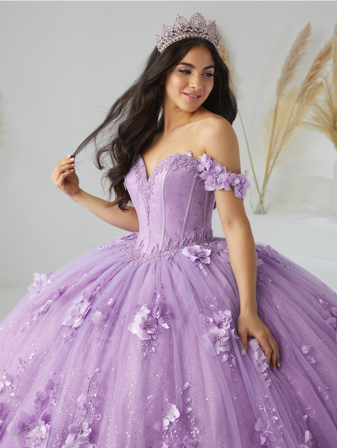 3D Floral Tulle Quinceanera Dress by House of Wu 26950