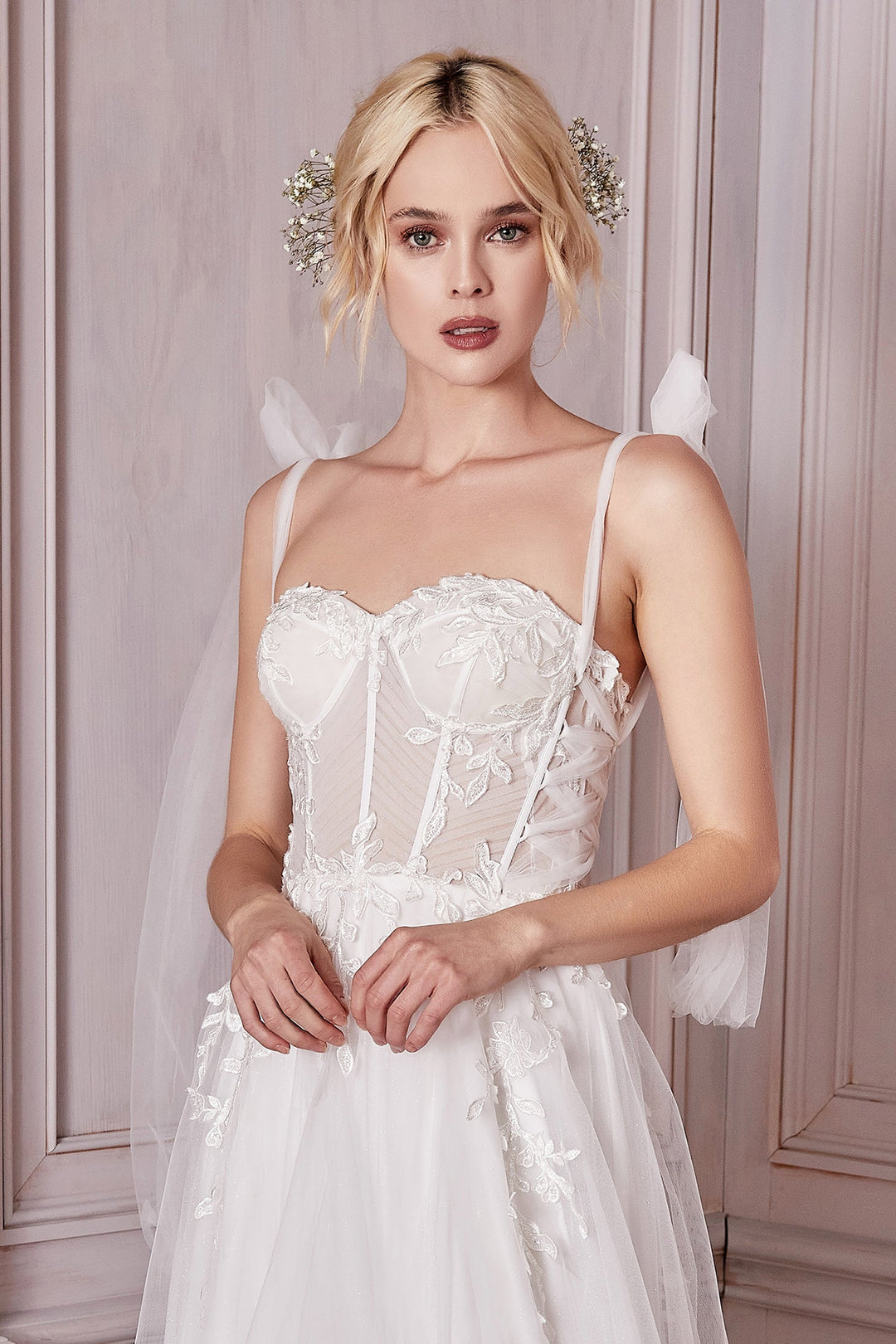 a line corset wedding dress A-line Corset Wedding Gown by Cinderella Divine CD964W – ABC Fashion
