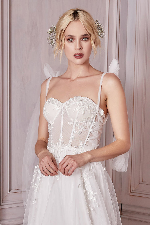 A-line Corset Wedding Gown by Cinderella Divine CD964W
