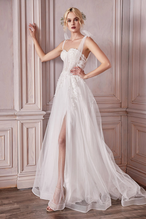 A-line Corset Wedding Gown by Cinderella Divine CD964W