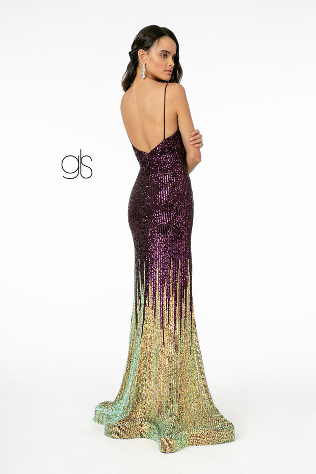 Allover Ombre Sequin Mermaid Gown by Elizabeth K GL2899