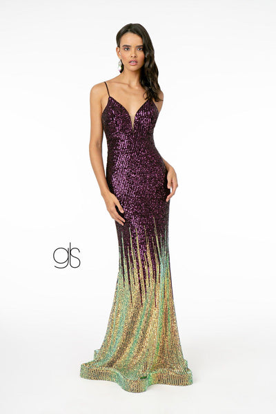 Allover Ombre Sequin Mermaid Gown by Elizabeth K GL2899