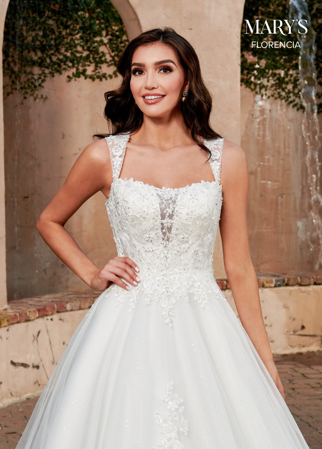 Applique A-Line Bridal Dress by Mary's Bridal MB3128