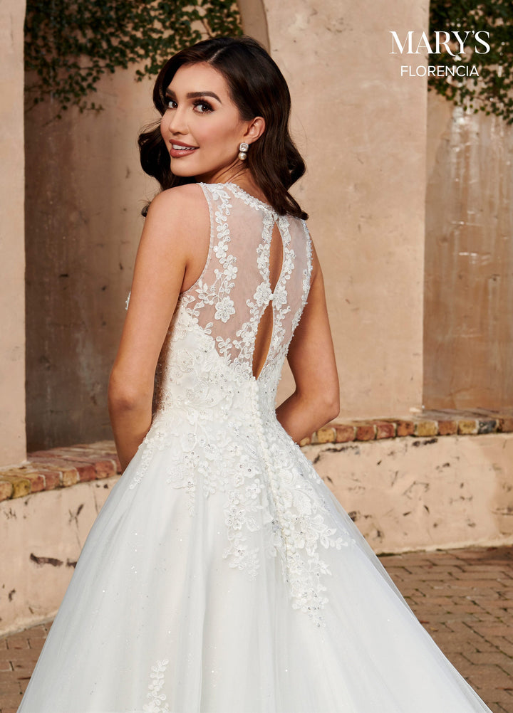 Applique A-Line Bridal Dress by Mary's Bridal MB3128