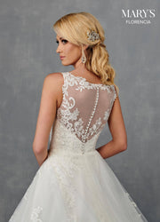 Applique A-Line Wedding Gown by Mary's Bridal MB3115