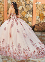 Applique Cape Quinceanera Dress by Alta Couture MQ3089