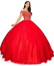 Applique Cold Shoulder Ball Gown by Cinderella Couture 8028J