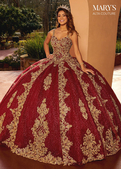 Applique Glitter Quinceanera Dress by Alta Couture MQ3091