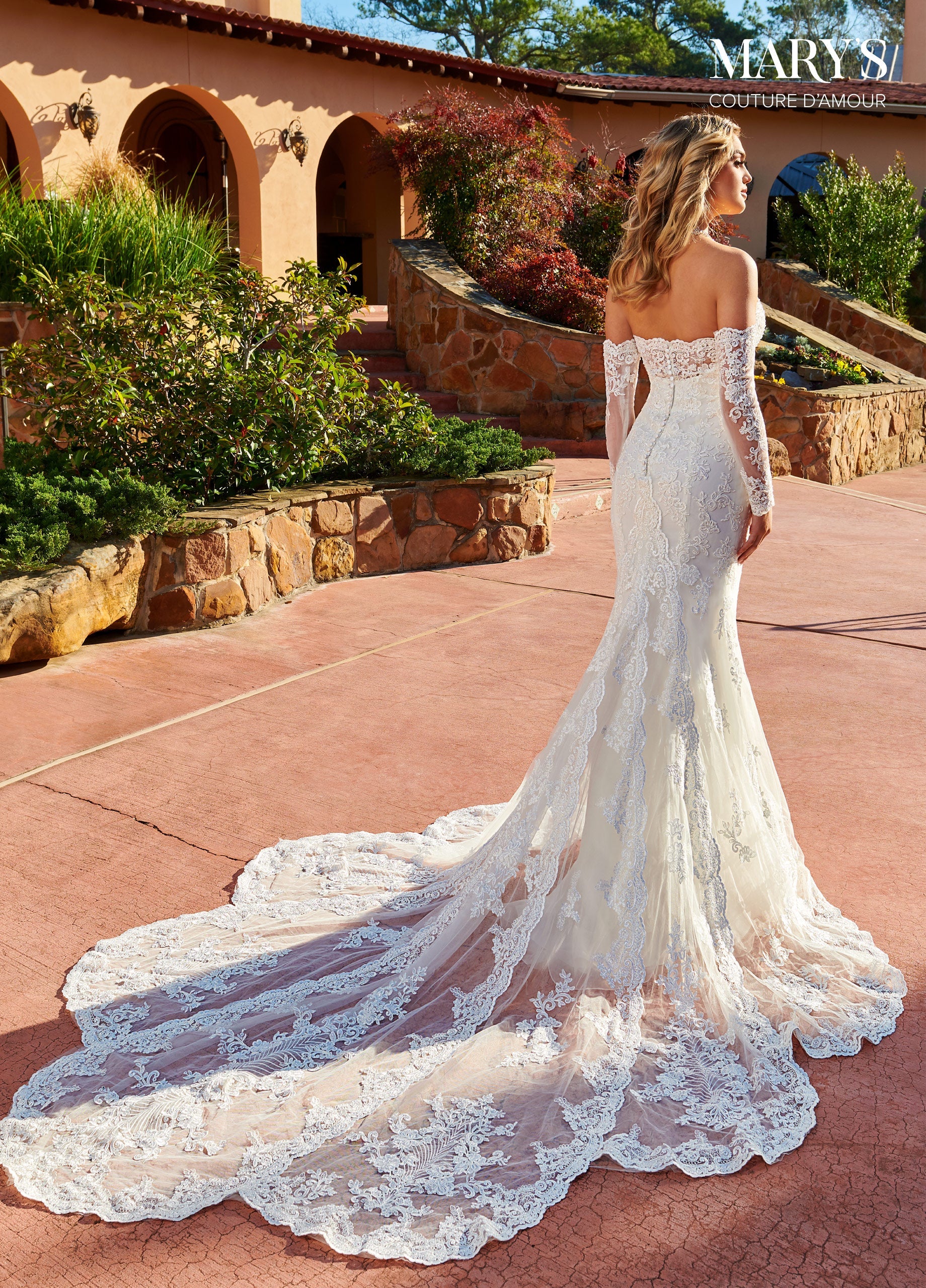 Applique Mermaid Bridal Gown by Mary's Bridal MB4134 – ABC Fashion