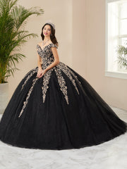 Applique Off Shoulder Quinceanera Dress by Fiesta Gowns 56400 (Size 18 - 26)