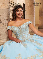 Applique Off Shoulder Quinceanera Dress by Mary's Bridal MQ1071
