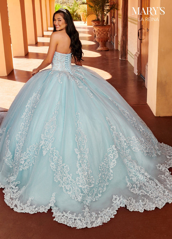 Applique Strapless Quinceanera Dress by Mary's Bridal MQ2156