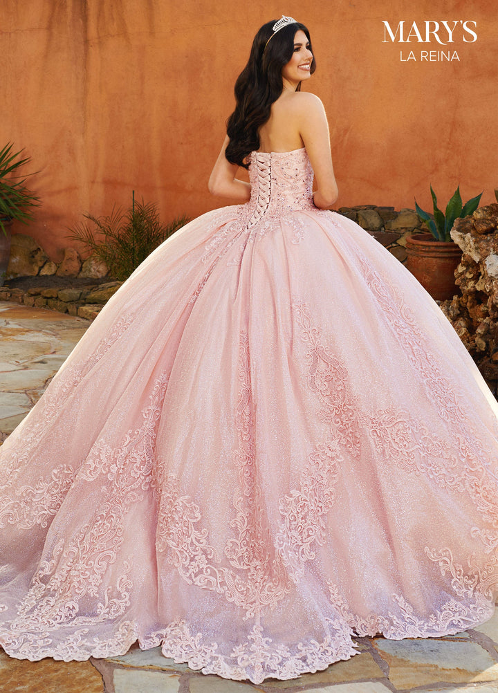 Applique Strapless Quinceanera Dress by Mary's Bridal MQ2156