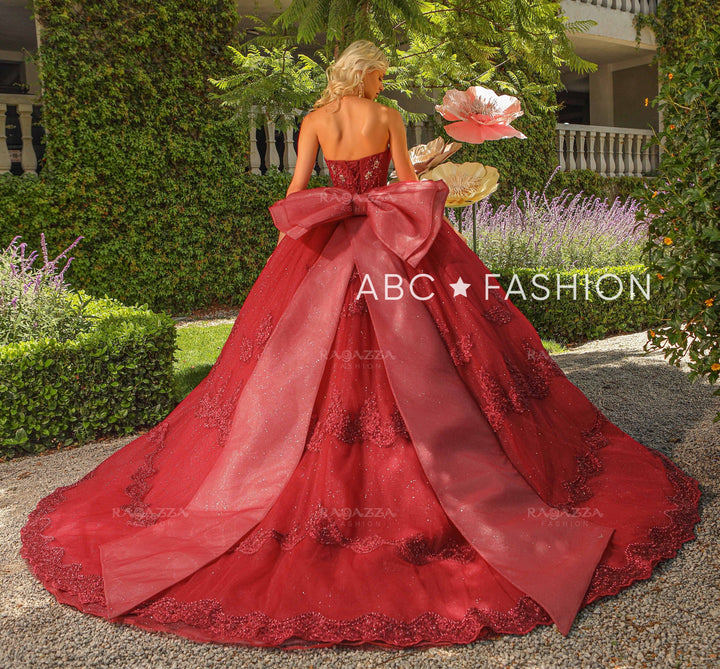 Applique Sweetheart Quinceanera Dress by Ragazza EV35-635