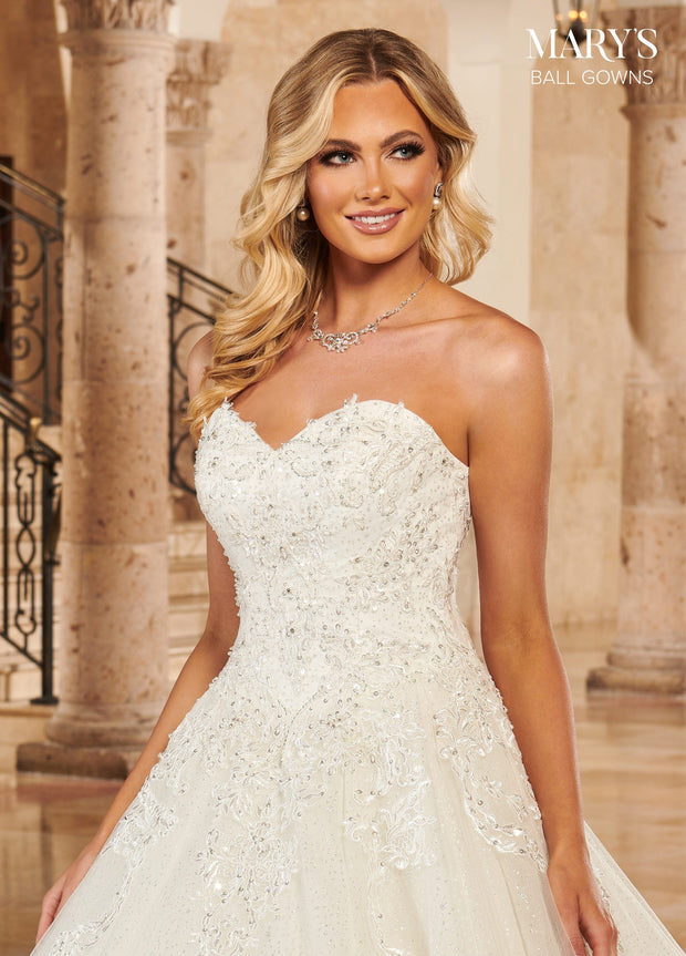 Applique Wedding Ball Gown by Mary's Bridal MB6094