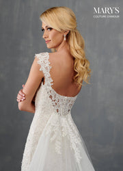 Applique Wedding Mermaid Dress by Mary's Bridal MB4104