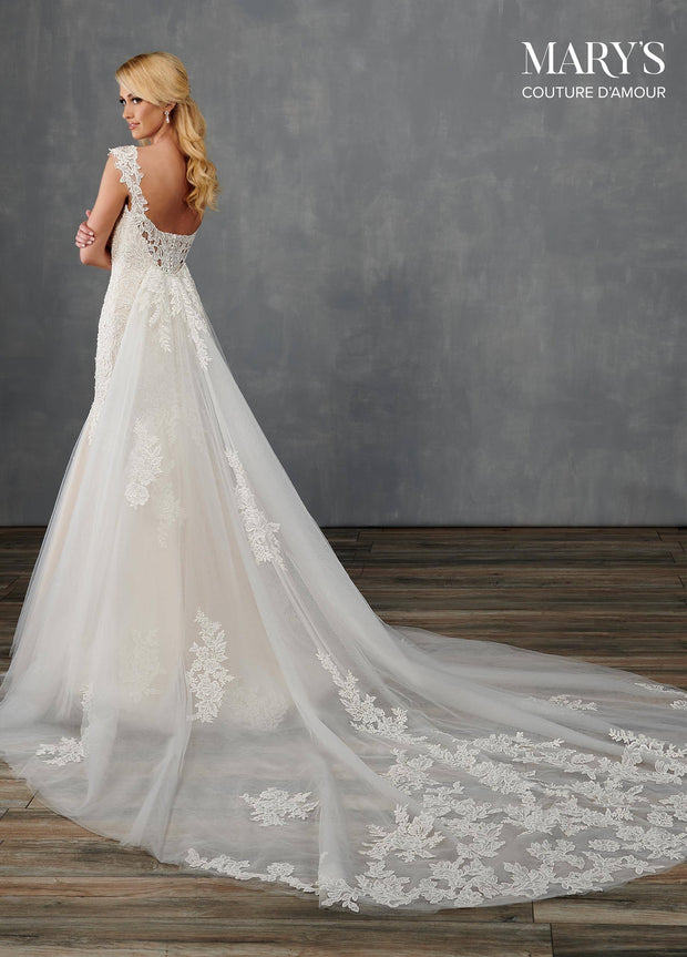 Applique Wedding Mermaid Dress by Mary's Bridal MB4104