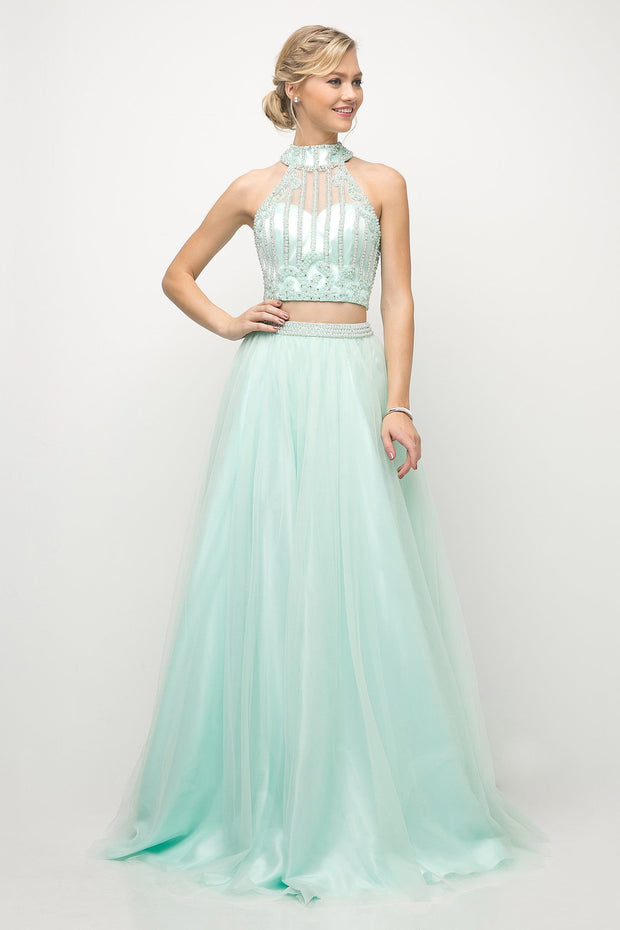 Beaded Two Piece Ball Gown by Cinderella Divine 8994 ABC Fashion