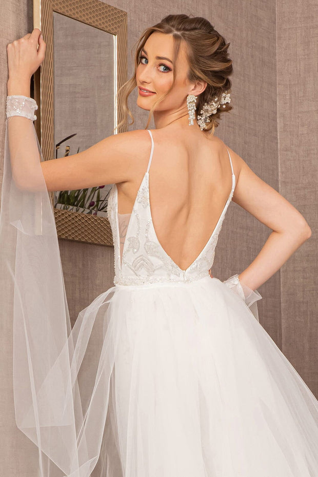 Beaded Bridal Mermaid V-Neck Gown by GLS Gloria GL3157