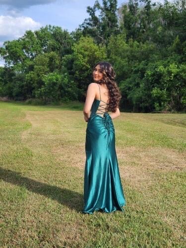 Beaded Bustier Satin Gown by Nox Anabel E1044 - Outlet