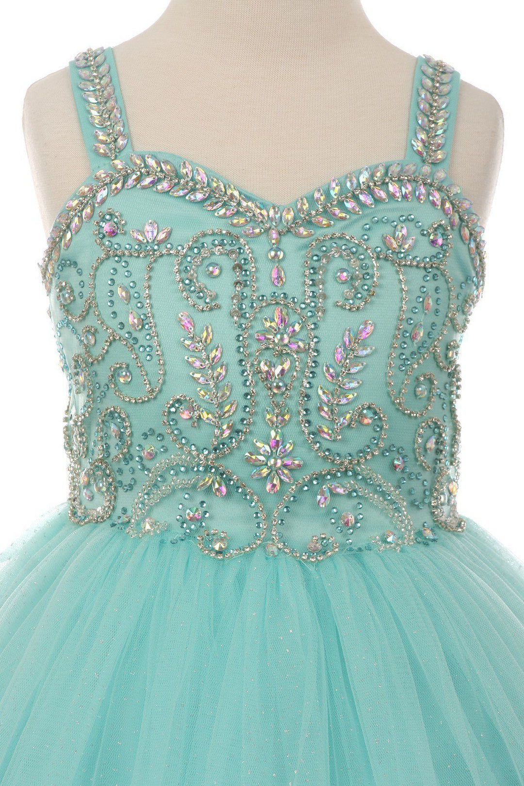 Beaded Girls Long Sweetheart Dress with Bolero by Cinderella Couture 5038-Girls Formal Dresses-ABC Fashion