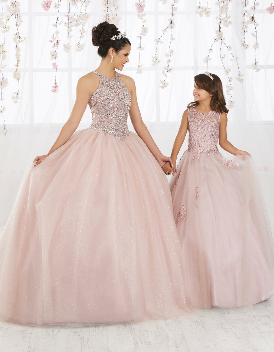 Beaded Halter Tulle Quinceanera Dress by House of Wu 26914-Quinceanera Dresses-ABC Fashion