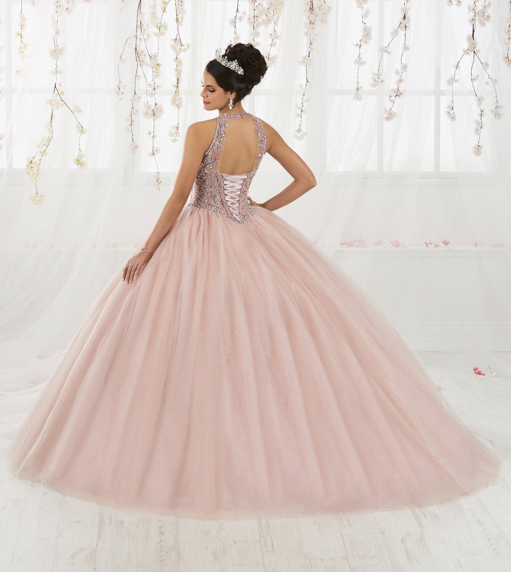 Beaded Halter Tulle Quinceanera Dress by House of Wu 26914-Quinceanera Dresses-ABC Fashion