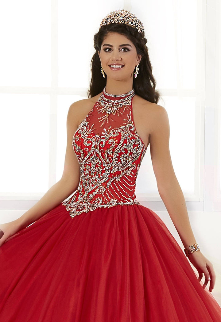 Beaded High-Neck Quinceanera Dress by House of Wu 26881-Quinceanera Dresses-ABC Fashion