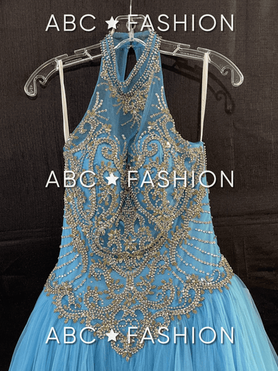 Beaded High-Neck Quinceanera Dress by House of Wu 26881