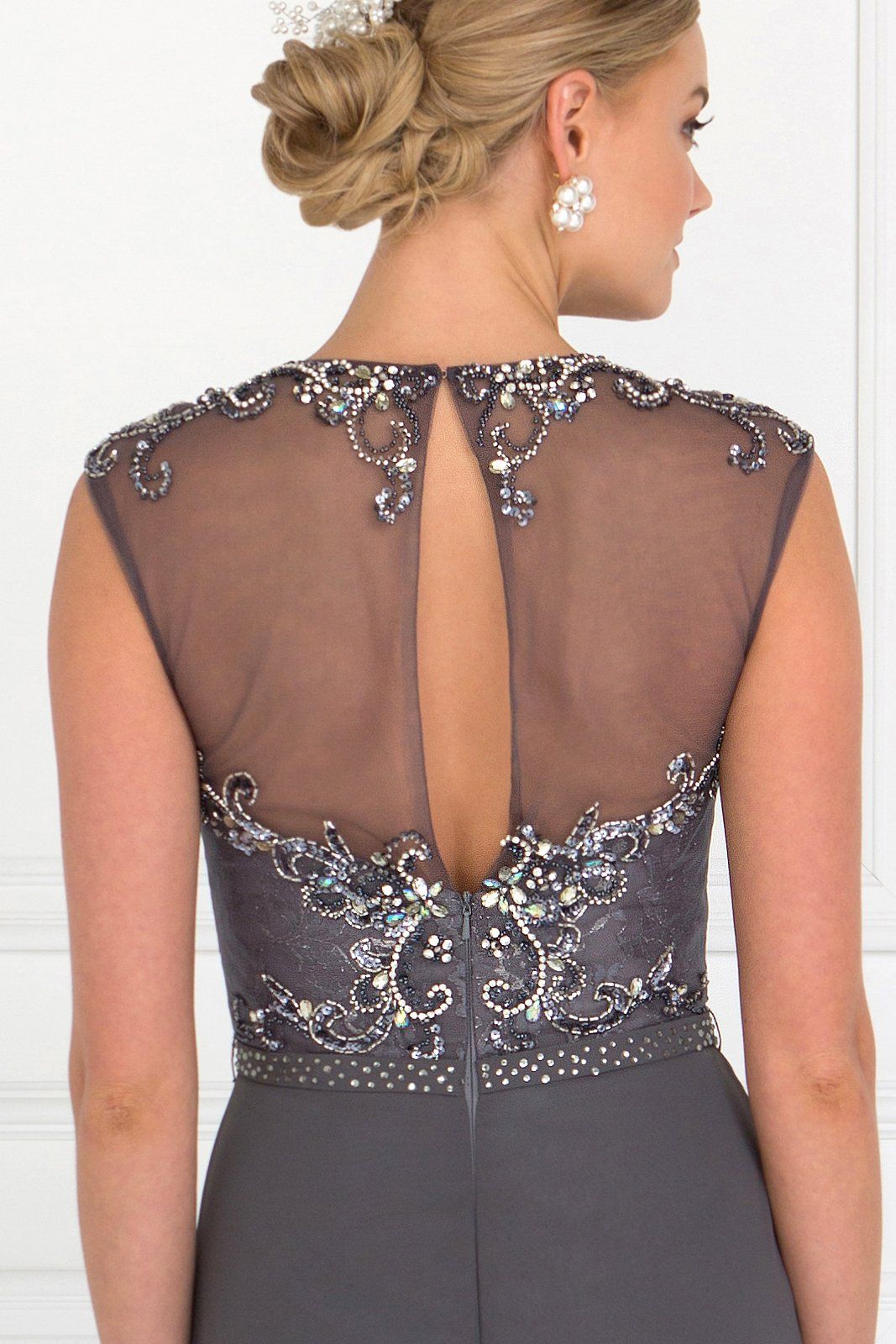 Elizabeth K GL2099 Prom Dress - Grey | NewYorkDress Elizabeth K GL2099 Prom Dress - Grey | NewYorkDress