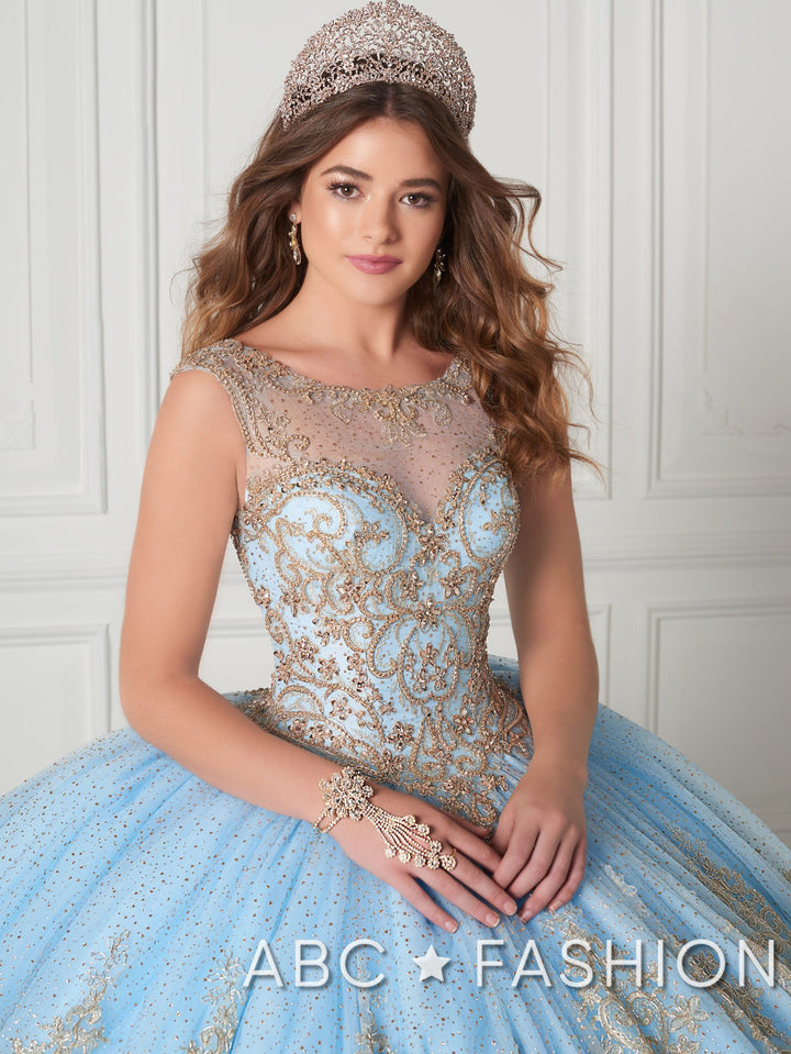 Beaded Illusion Glitter Quinceanera Dress by House of Wu 26941-Quinceanera Dresses-ABC Fashion