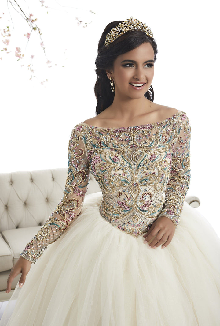 Beaded Long Sleeved Quinceanera Dress by House of Wu 26875-Quinceanera Dresses-ABC Fashion