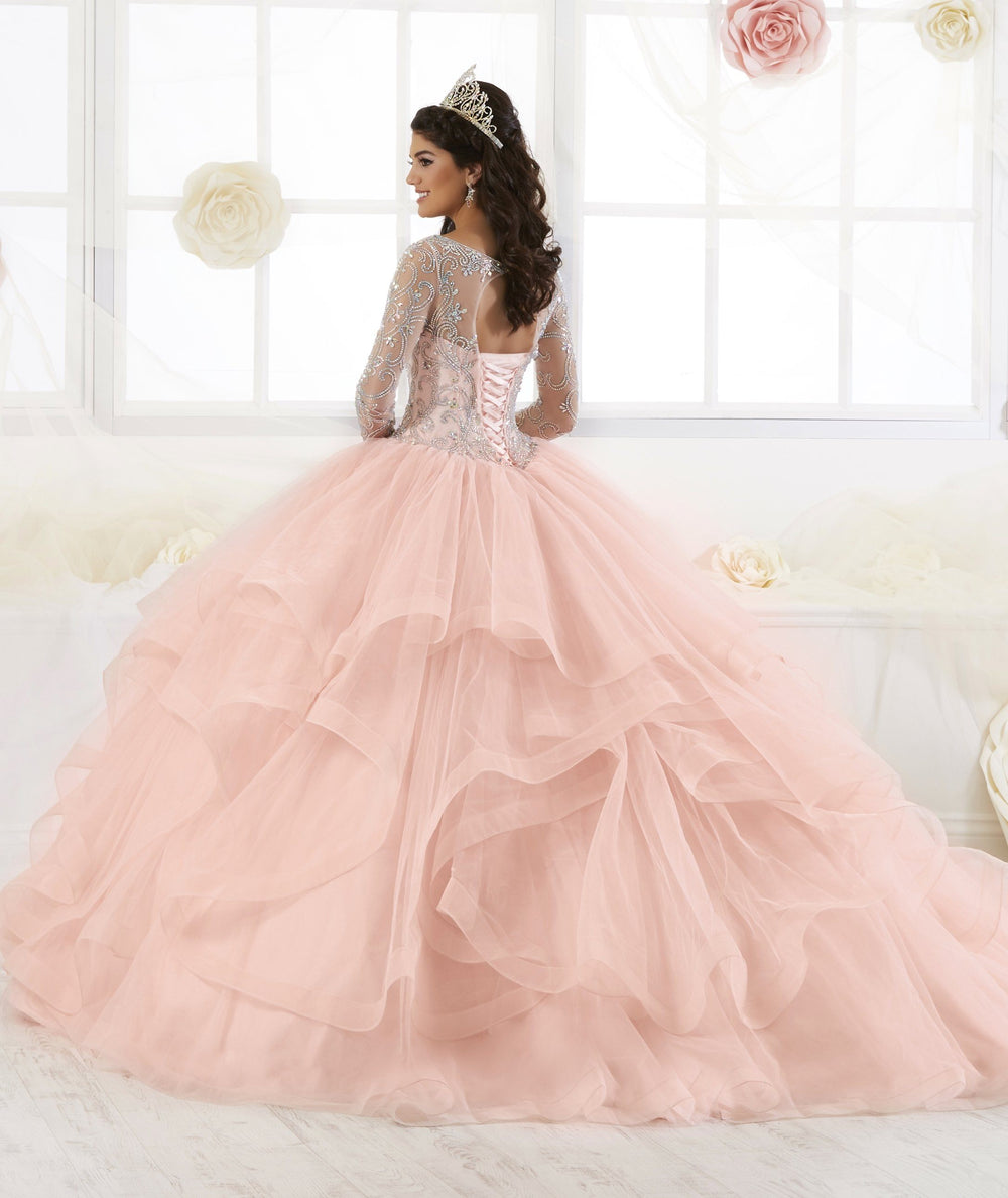 Beaded Long Sleeved Quinceanera Dress by House of Wu 26904-Quinceanera Dresses-ABC Fashion