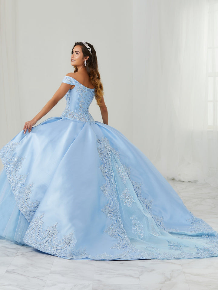 Beaded Off Shoulder Quinceanera Dress by LA Glitter 24086