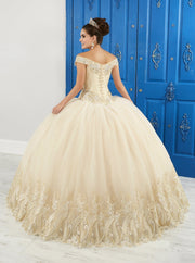 Beaded Off the Shoulder Dress by House of Wu LA Glitter 24043-Quinceanera Dresses-ABC Fashion