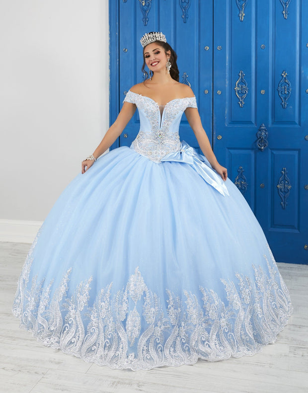 Beaded Off the Shoulder Dress by House of Wu LA Glitter 24043-Quinceanera Dresses-ABC Fashion