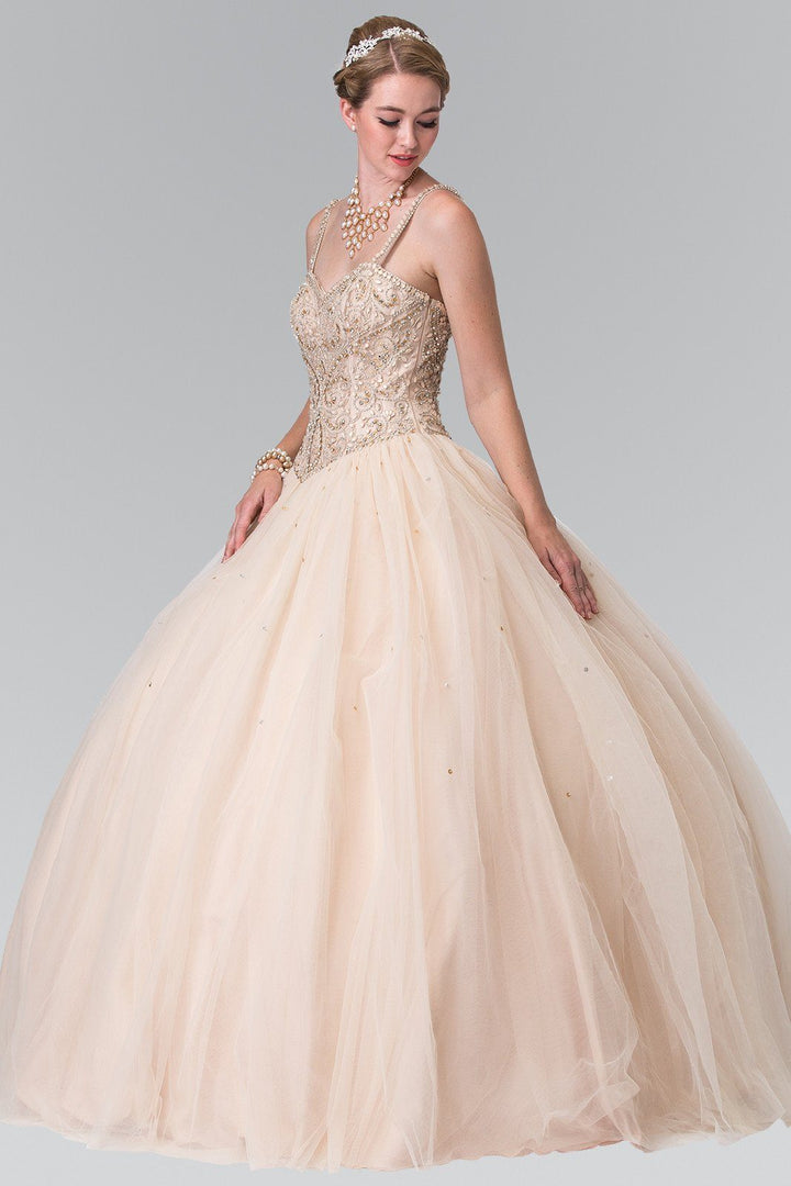 Beaded Sleeveless A-Line Ballgown by Elizabeth K GL2350-Quinceanera Dresses-ABC Fashion