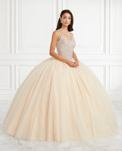 Beaded Sleeveless Quinceanera Dress by Fiesta Gowns 56392 (Size 10 - 16)-Quinceanera Dresses-ABC Fashion