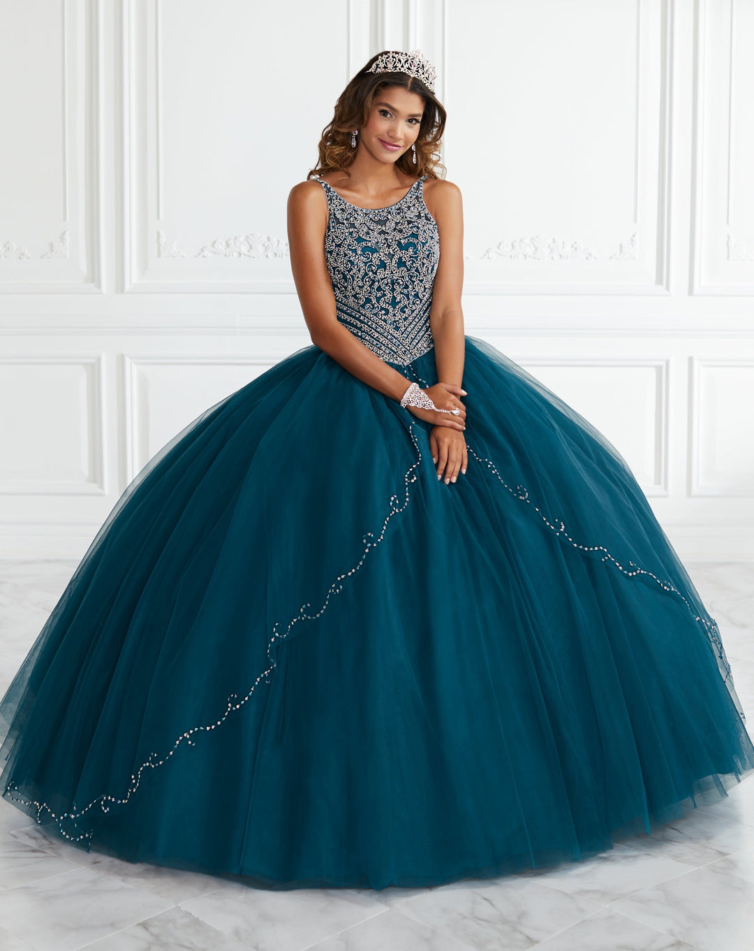 Beaded Split Front Quinceanera Dress by Fiesta Gowns 56388-Quinceanera Dresses-ABC Fashion
