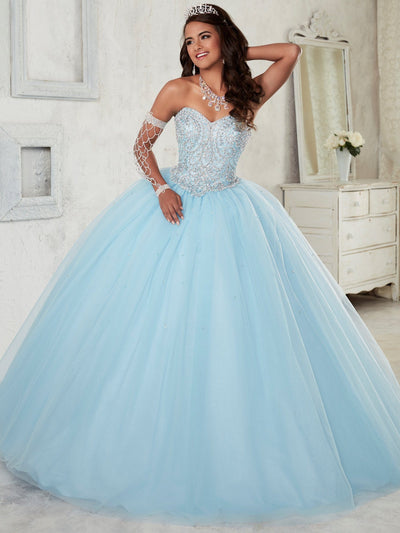 Beaded Strapless Dress by House of Wu Fiesta Gowns Style 56298-Quinceanera Dresses-ABC Fashion