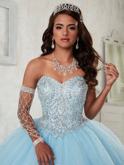 Beaded Strapless Dress by House of Wu Fiesta Gowns Style 56298-Quinceanera Dresses-ABC Fashion